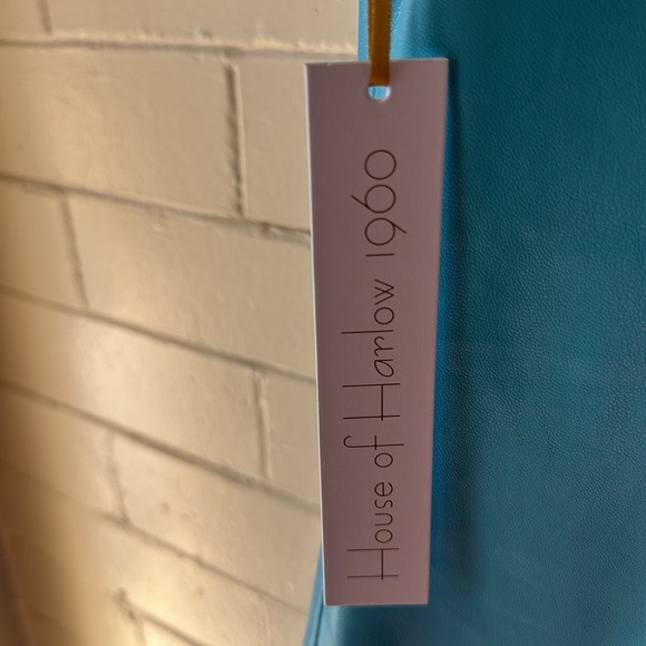 House of Harlow 1960 vegan faux leather sheath dress sleeveless - Picture 5 of 6